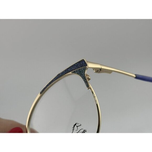 PRECISION - 3733 C5 53-18-140 Blue and Gold Metal Glasses Frames - Picture 2 of 7